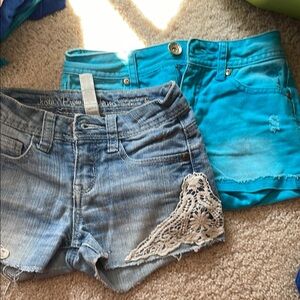 Justice Blue and Denim Kids Shorts